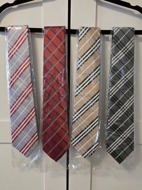 YanLen Men's Tie Plaid Neckties Classic Business Formal - Set Of 4 New